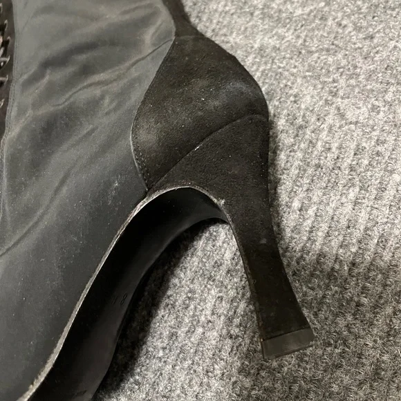 Vtg CHARLES DAVID By Nathalie M Lace Up Victorian Boots Sz 8 - Picture 3 of 13